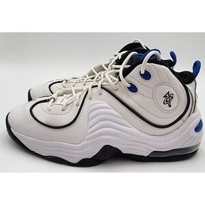Nike Air Penny 2 GS White Blue Black 820249-100 Size 7Y Basketball Shoes